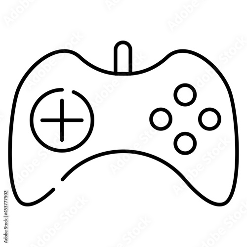 A game controller device, linear design icon of gamepad