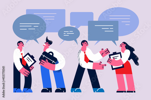 Business communication, chat, discussion concept.