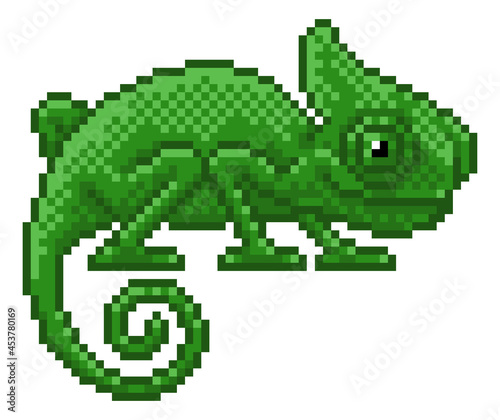 Chameleon Lizard Pixel Art ...
