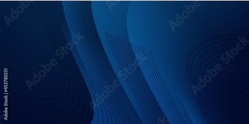 Abstract dark blue 3d background with overlap layers and business presentation design template. 