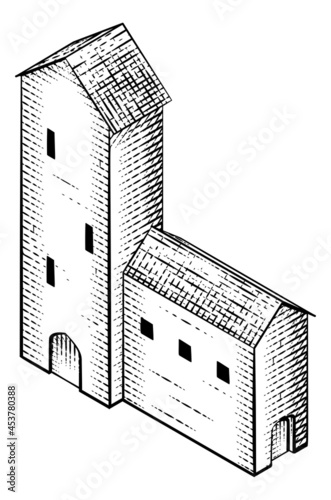 Medieval Building Map Icon ...