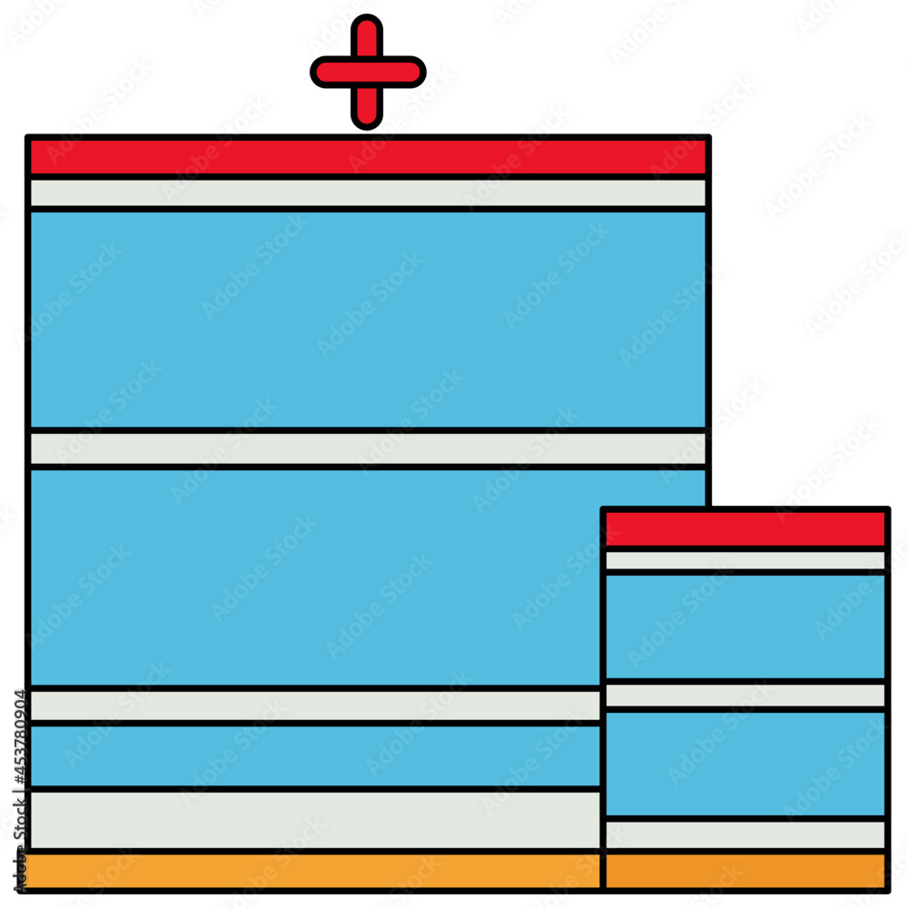 Fototapeta premium A unique design icon of city building