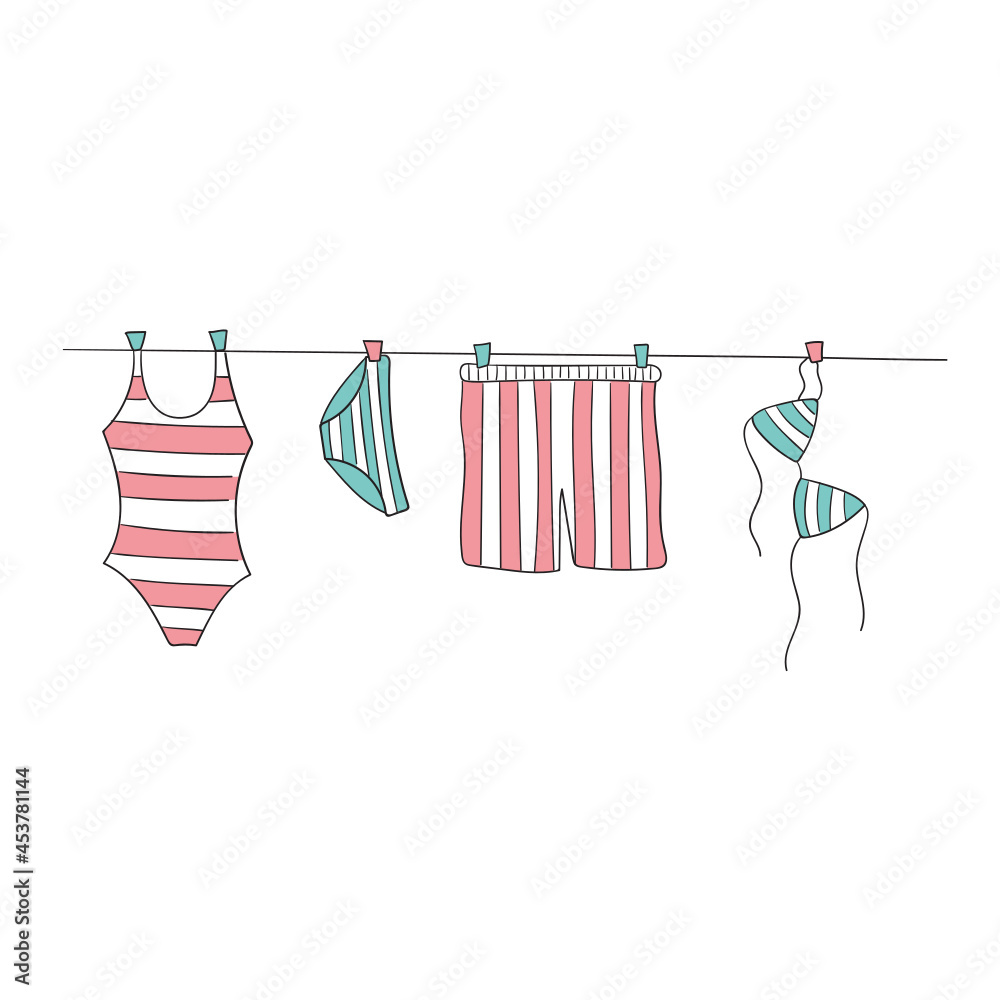 LOGO MAILLOTS DE BAIN SUSPENDUS, RETRO