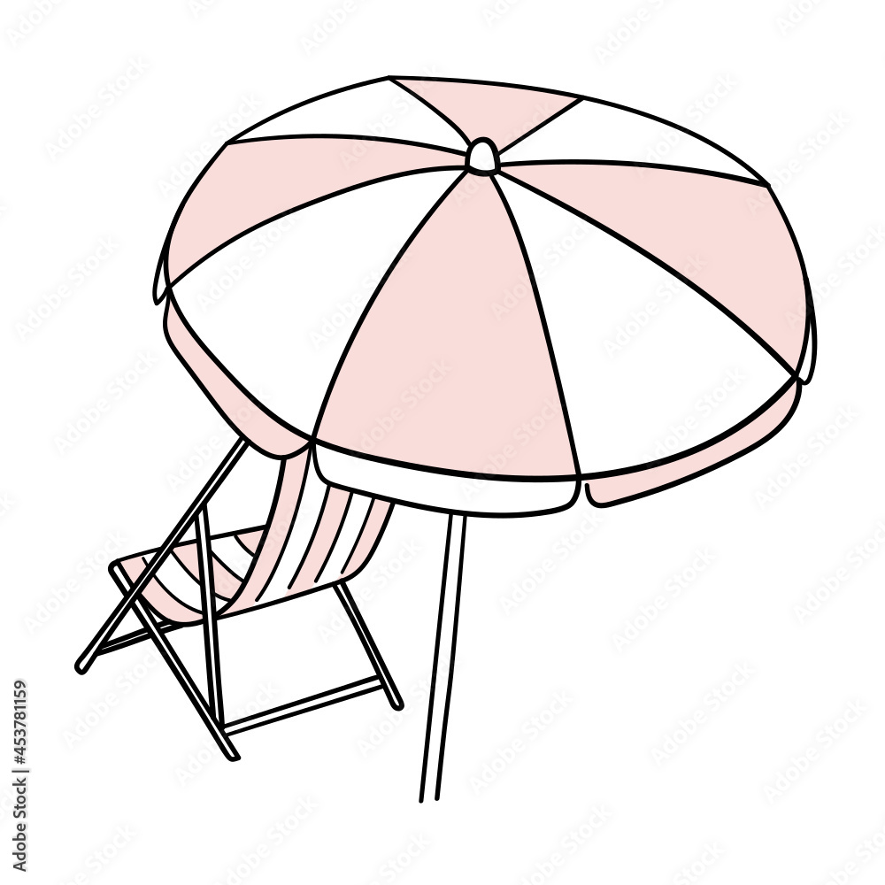 Vecteur Stock LOGO PARASOL TRANSAT PLAGE ETE DETENTE Adobe Stock vecteur-stock-logo-parasol-transat-plage-ete-detente-adobe-stock