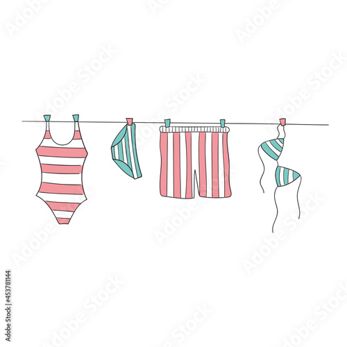 LOGO MAILLOTS DE BAIN SUSPENDUS, RETRO