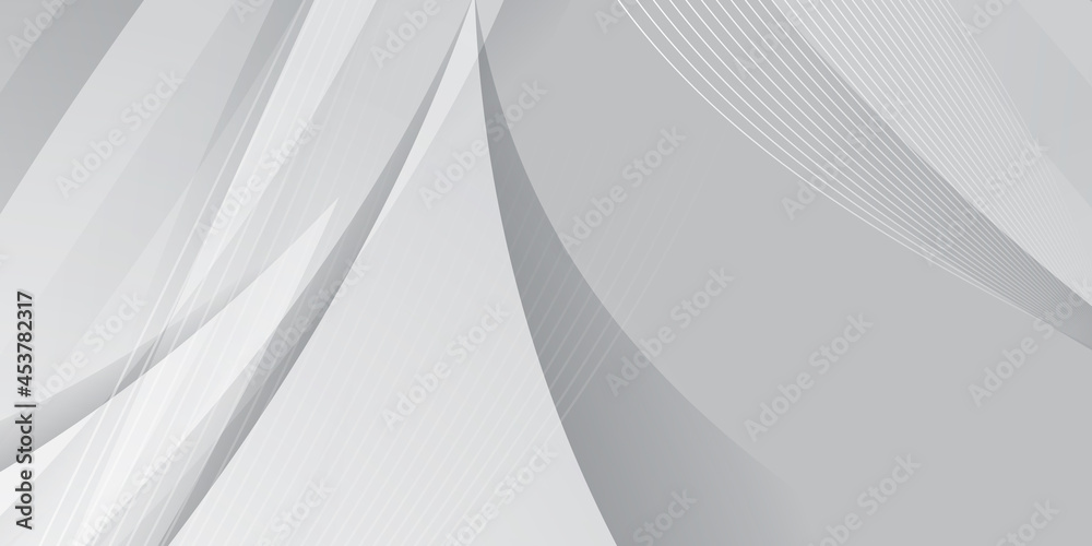 Modern simple grey white abstract background with lines and triangles ...