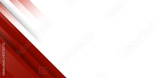 Abstract red and white contrast geometric background