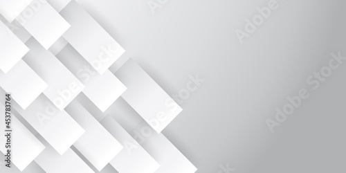 Abstract white square shape with futuristic concept background 