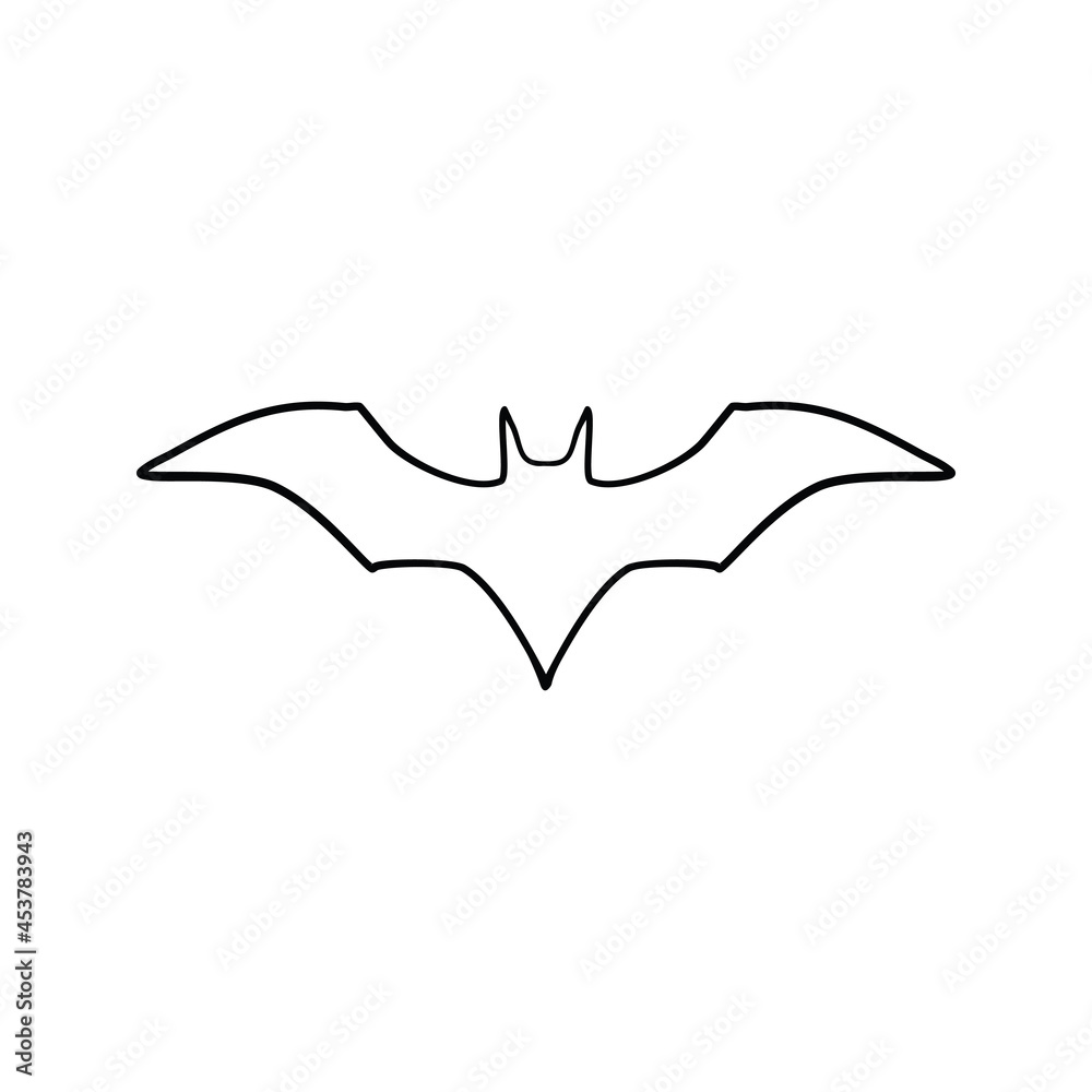 halloween bat silhouette vector design isolated on white background