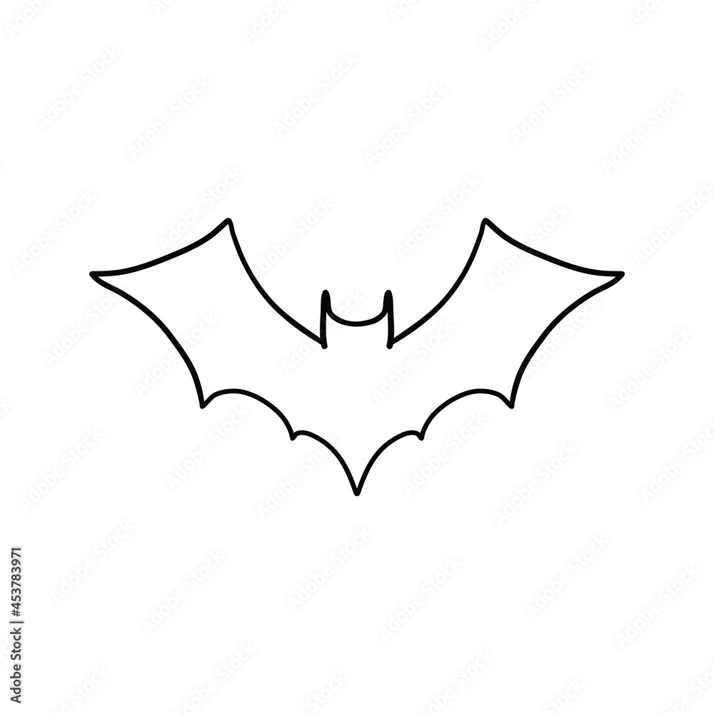 halloween bat silhouette vector design isolated on white background