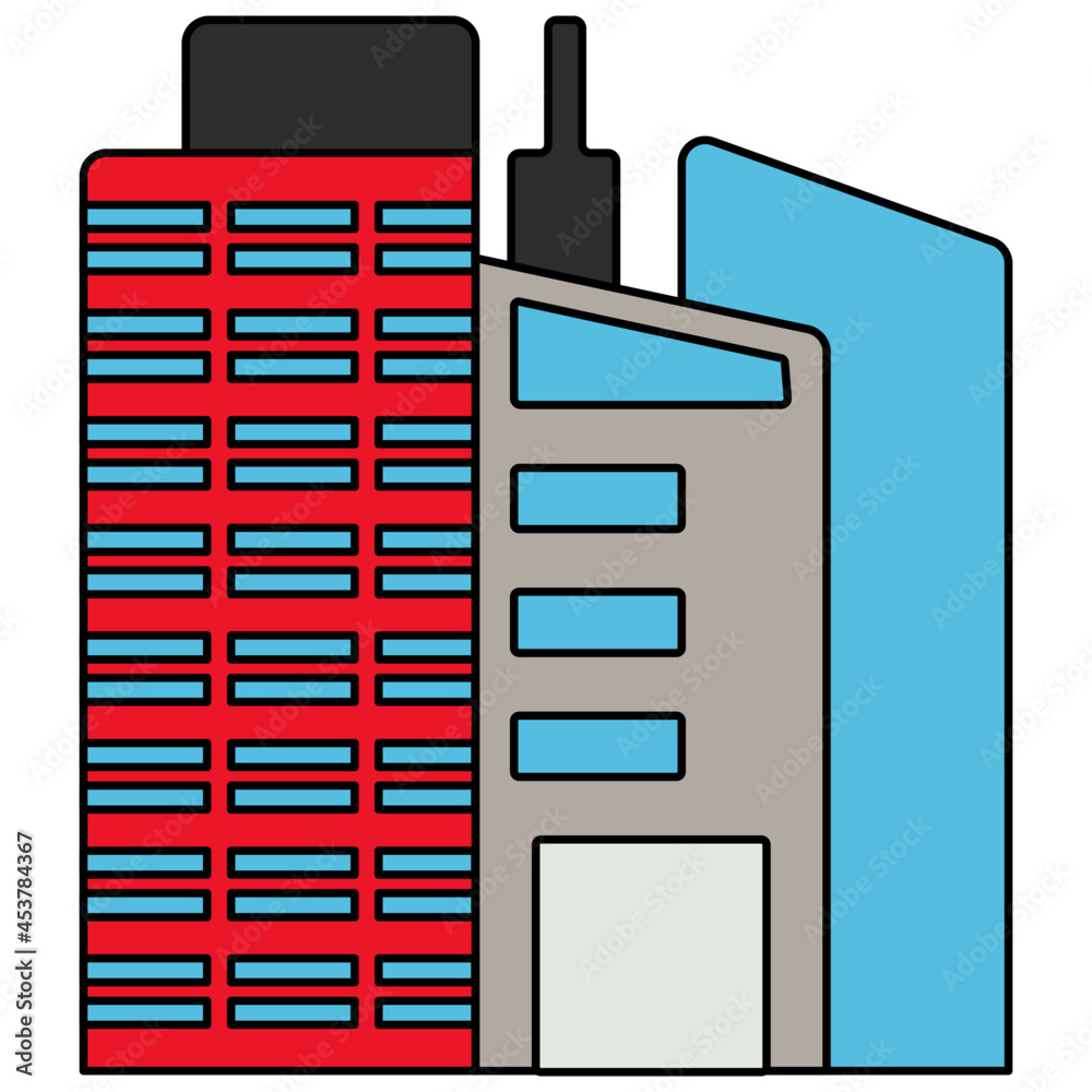 A unique design icon of building A unique design icon of building