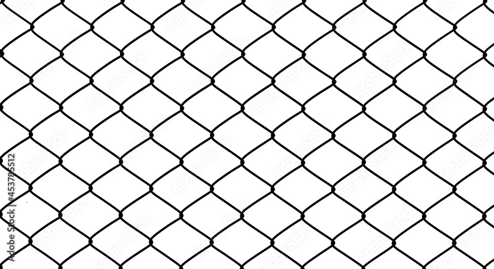 Fototapeta premium Iron fence on white background.