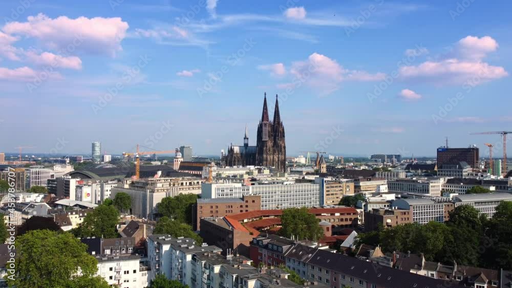 City of Cologne Germany from above with its famous cathedral - aerial photography City of Cologne Germany from above with its famous cathedral - aerial photography