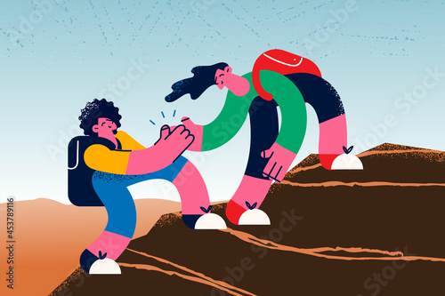 Helping hand and assistance concept