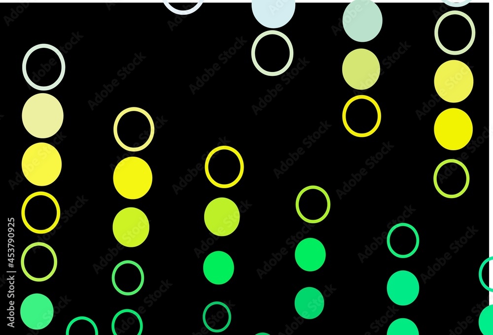 Dark Green, Yellow vector backdrop with dots. Dark Green, Yellow vector backdrop with dots.