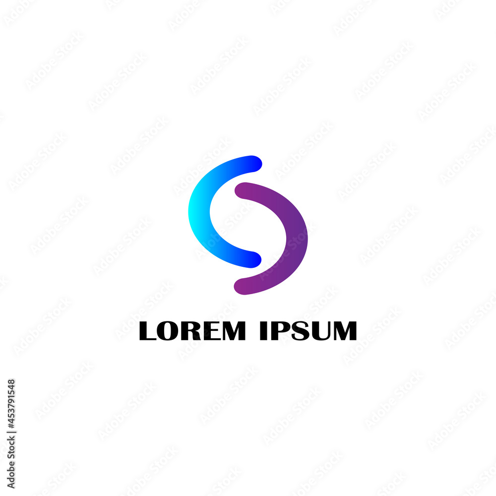 Modern business logo design company, vector illustration