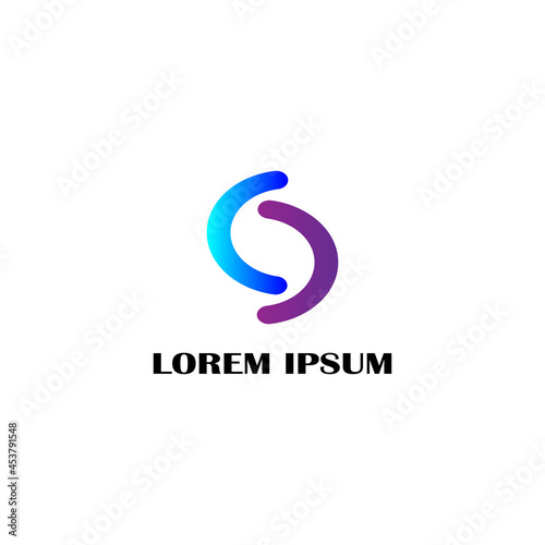 Modern business logo design company, vector illustration