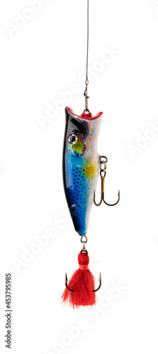 Fishing lure on white