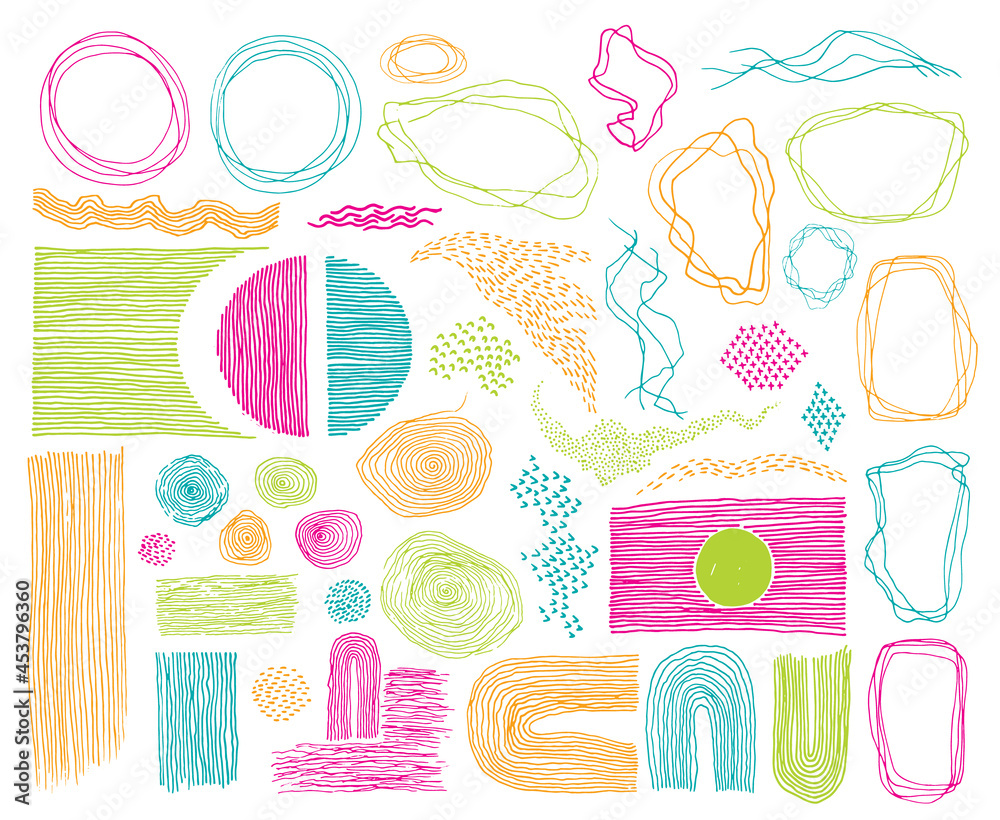 Scribble frames, lines and dots texture backgrounds vector collection. Scribble frames, lines and dots texture backgrounds vector collection.
