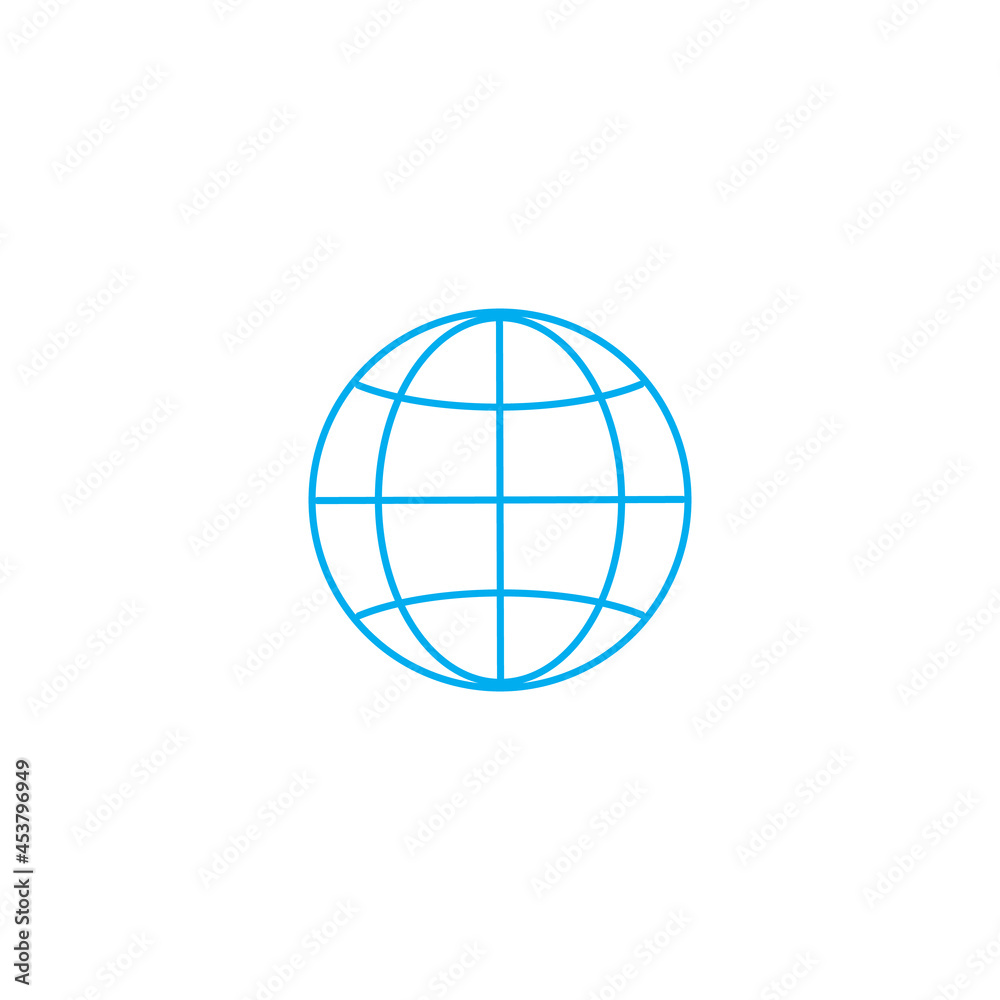 The globe icon. Globe symbol. Stock Vector illustration isolated on white background. The globe icon. Globe symbol. Stock Vector illustration isolated on white background.