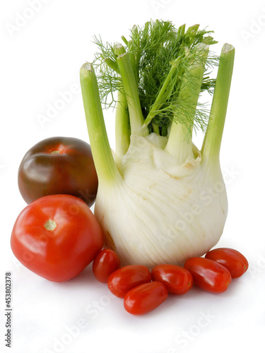 fennel and various tomatoes for tasty salad