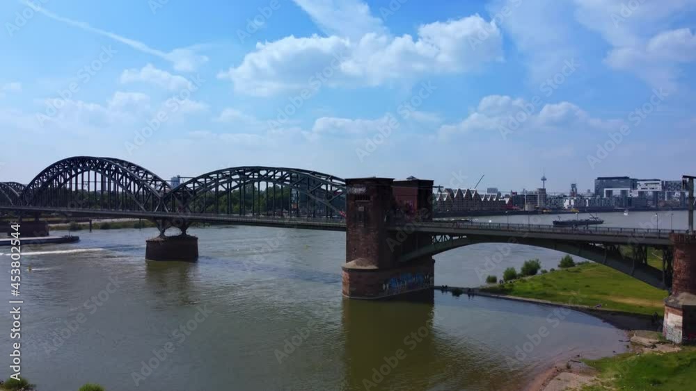 River Rhine in the city of Cologne from above - aerial photography River Rhine in the city of Cologne from above - aerial photography