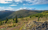 Landscape around the Top of the World Highway. In between Alaskan and Canadian border.
