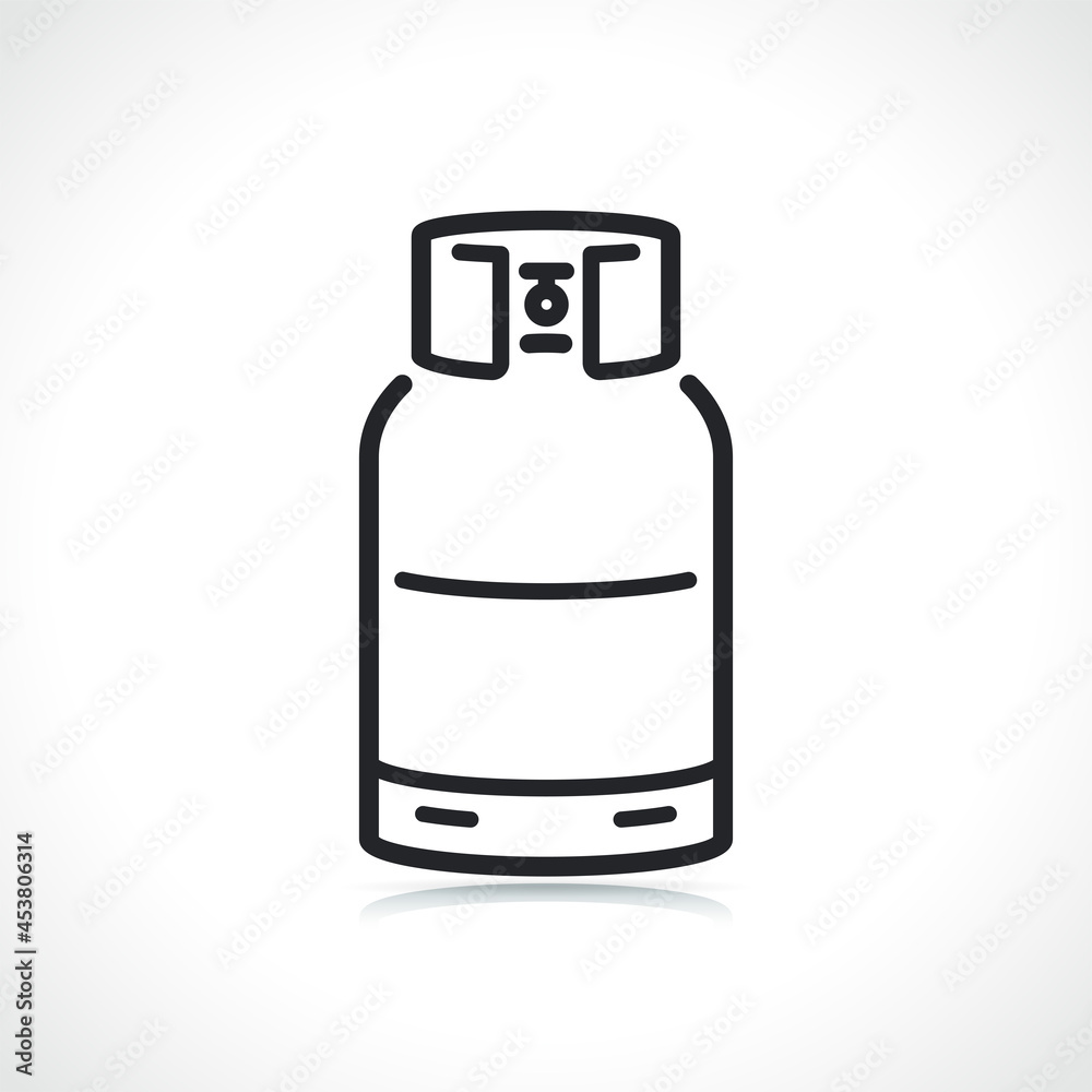 Obraz premium gas cylinder thin line icon