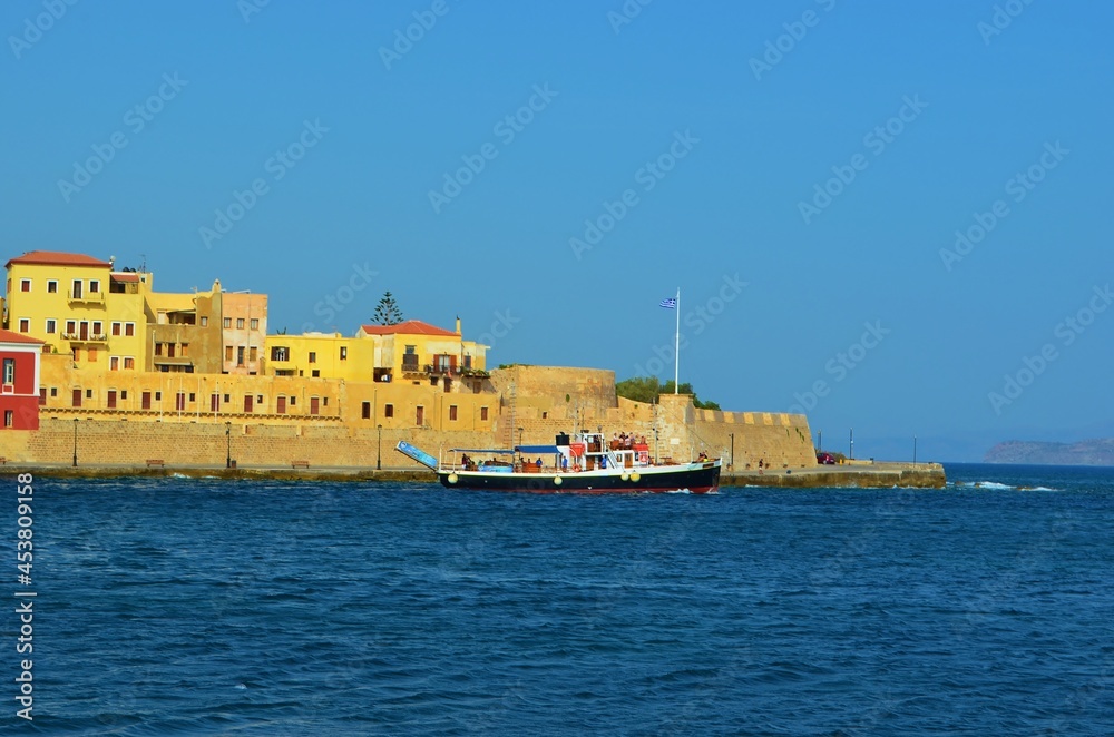 view of the old town, Chania, Crete, Greece 