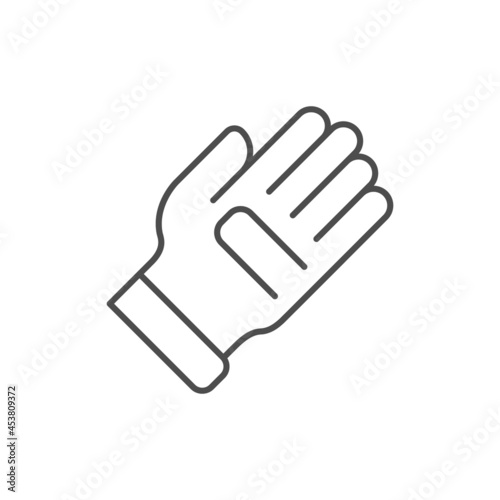 Motorcycle glove line outline icon