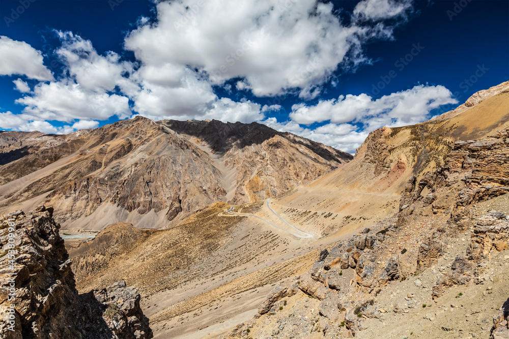 Manali-Leh road to Ladakh in Indian Himalayas