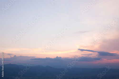 Sky at dusk in Japan