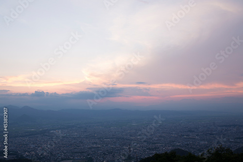 Sky at dusk in Japan