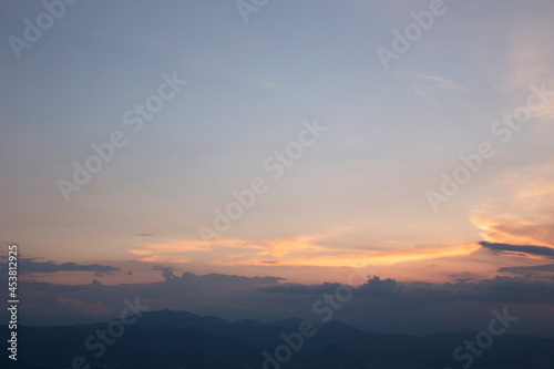 Sky at dusk in Japan