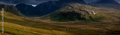 Panorama of The Poisoned Glen, Gweedore, County Donegal, Ireland photo