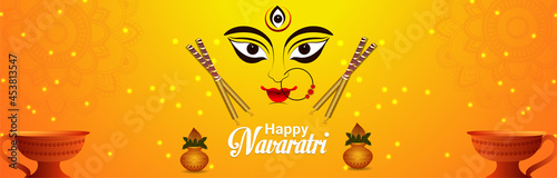 Happy navratri vector illustration background