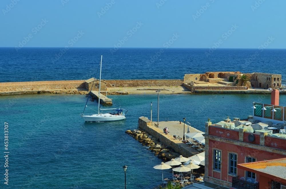 port in Chania on Crete, Greece