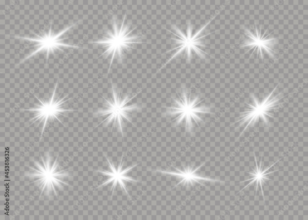 Set of explosion star, glare, sparkle, sun flare. Set of explosion star, glare, sparkle, sun flare.