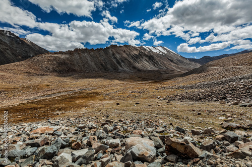 View of Himalayas near Kardung La pass. Ladakh, India photo