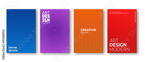 Minimal cover design. Colorful halftone gradient. Future geometric pattern