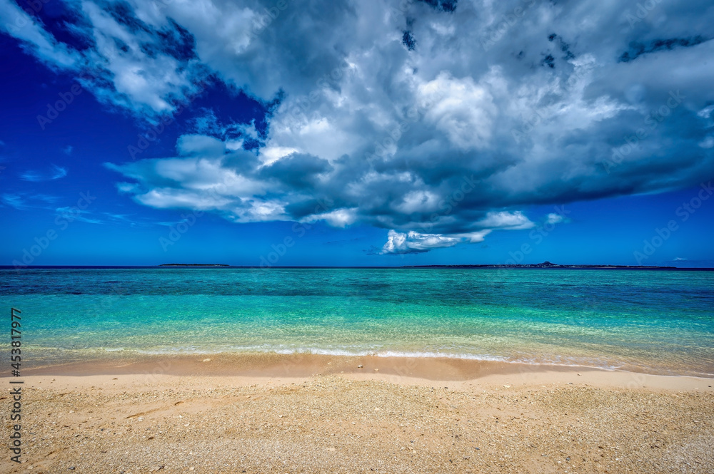 Sesoko Beach, one of the top-rated beaches on the main island of Okinawa, Japan