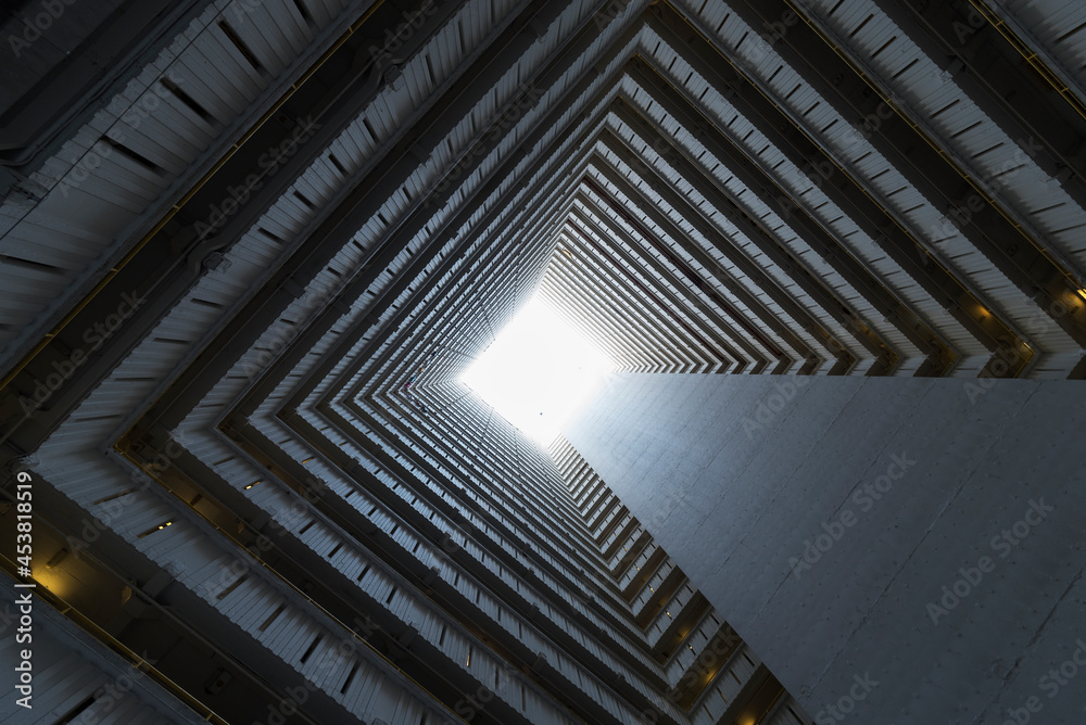 High rise residential building of public estate in Hong Kong city. Building abstract background High rise residential building of public estate in Hong Kong city. Building abstract background