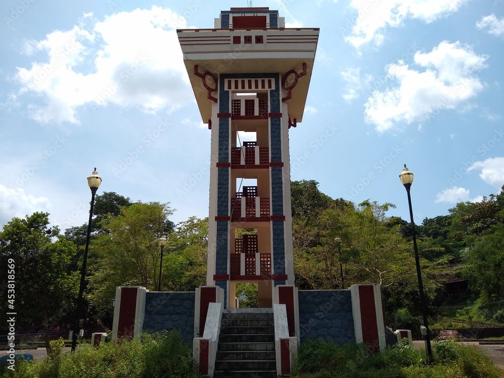 Watch tower, Neyyar dam, Thiruvananthapuram Kerala, landscape view