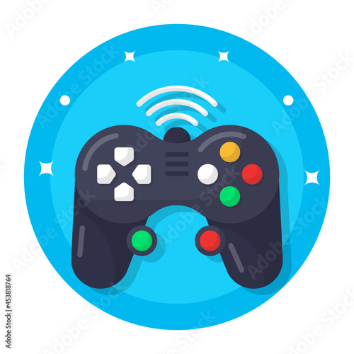 Smart Phone Game Controller Concept,  Wireless Bluetooth Gamepad Vector Icon Design, Esports or mind sport Symbol, Electronic sports Equipment Sign, Video gaming hardware Stock illustration