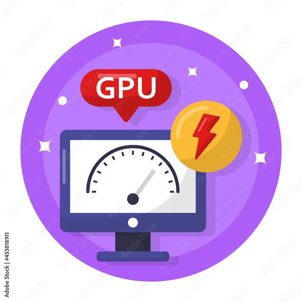 GPU Monitor Concept, CPU or Graphics Card Temp Checker Vector Icon Design, Esports or mind sport Symbol, Electronic sports Equipment Sign, Video gaming hardware Stock illustration GPU Monitor Concept, CPU or Graphics Card Temp Checker Vector Icon Design, Esports or mind sport Symbol, Electronic sports Equipment Sign, Video gaming hardware Stock illustration