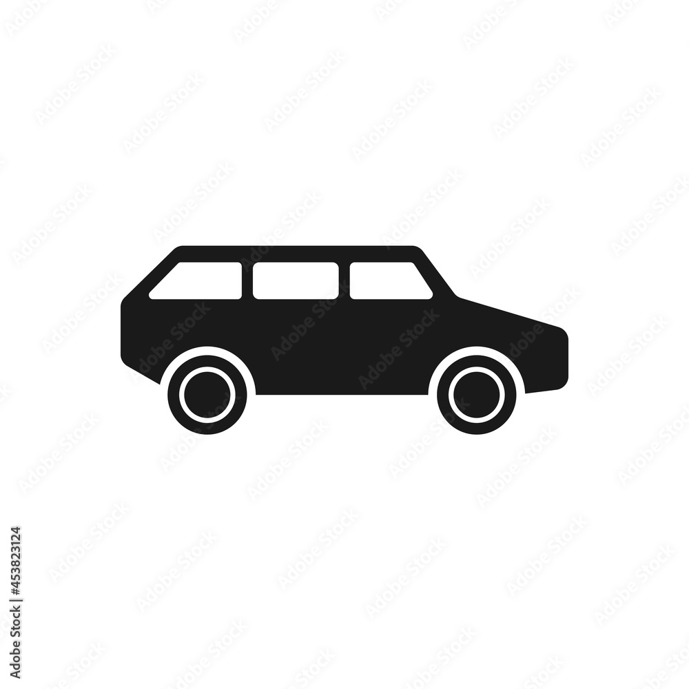 Simple car hatchback flat icon