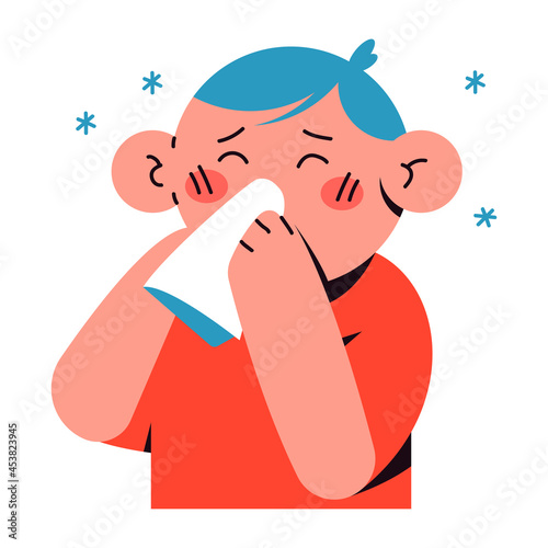 Allergy vector cartoon illustration isolated on a white background.