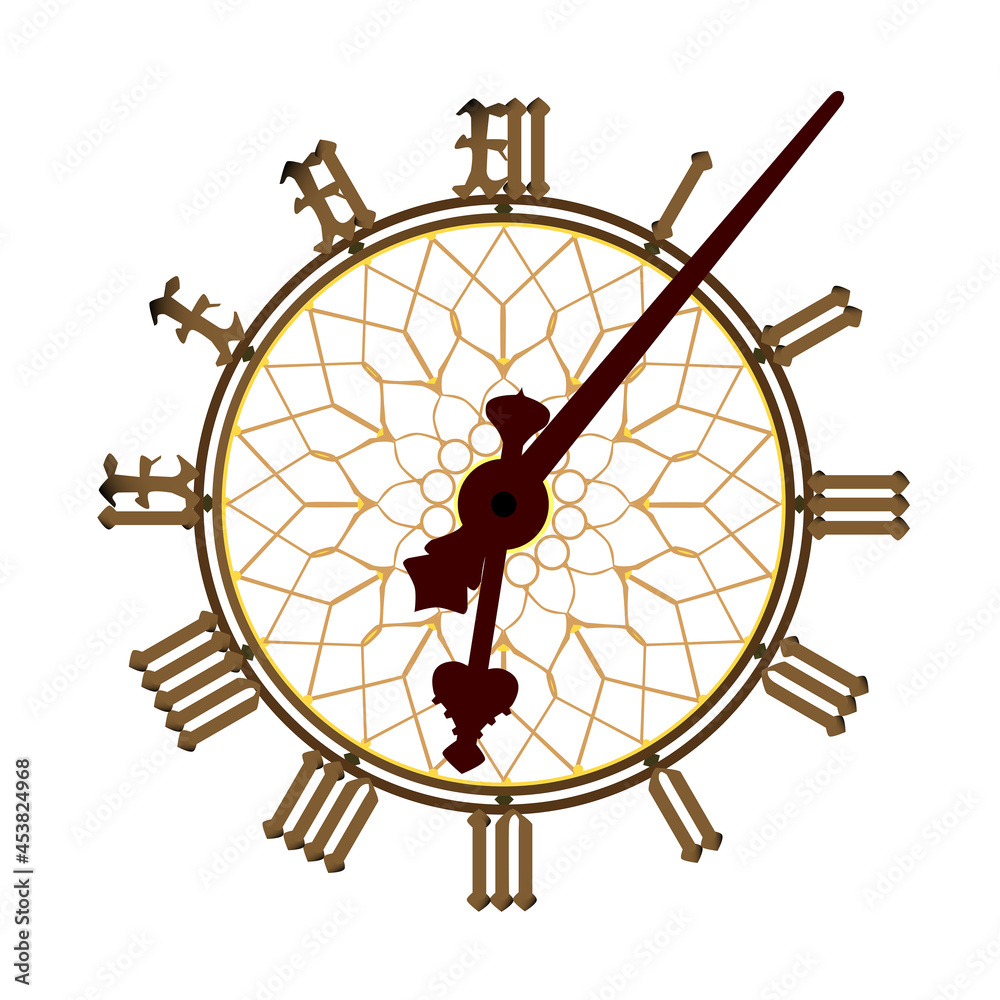 Big Ben Clock Face And Hands Detail Stock Vector Adobe Stock