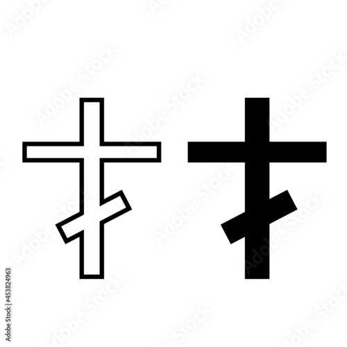 Christian cross vector icon. religion illustration sign. creed symbol. confession logo.