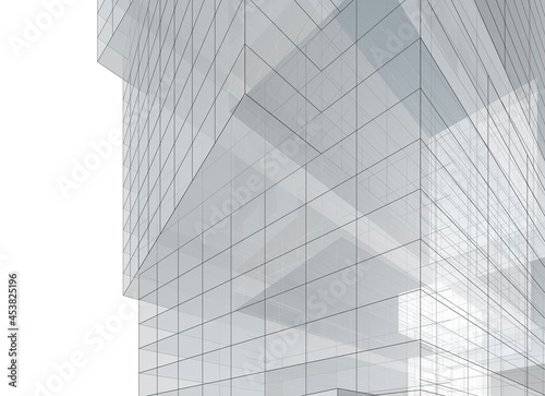 abstract architecture 3d rendering